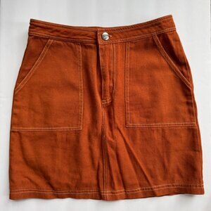 Burnt Orange Skirt w Pockets